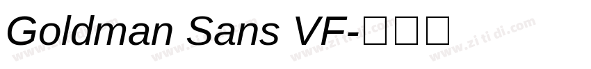 Goldman Sans VF字体转换